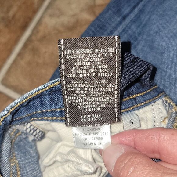 7 For All Mankind Austyn Adjustable Waist Destructed Boys Jeans 7FAM Size 5 - Picture 6 of 9